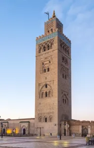 Top Section Gallery: Minaret of the 12th century Koutoubia Mosque at dawn, UNESCO World Heritage Site