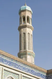 Tajikistan Prints: Minaret of Haji Jakoub Mosque, Dushanbe, Tajikistan, Central Asia
