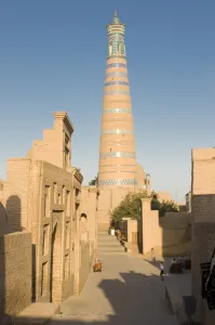 Images Dated 7th August 2009: Minaret in Ichon-Qala (Itchan Kala) Fortress, UNESCO World Heritage Site