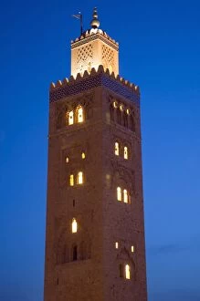 Images Dated 8th April 2010: Minaret of the Koutoubia Mosque, UNESCO World Heritage Site, Marrakech