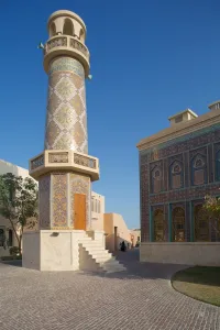 Steps And Staircase Prints: Minaret and Mosque, Katara Cultural Village, Doha, Qatar, Middle East