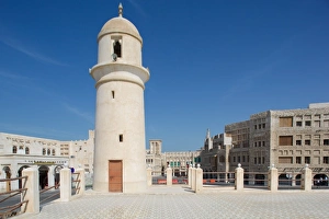 Doha Prints: Minaret near Waqif Souq, Doha, Qatar, Middle East