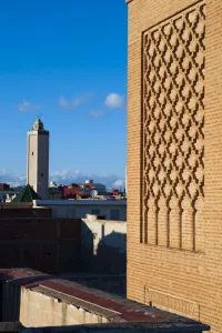 Oriental Region Prints: Minaret of Okba and Minaret of Sihara in the background, Oujda, Oriental Region
