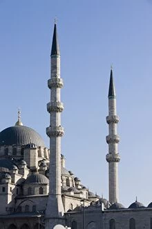 Minarets and dome of the New Mosque, Istanbul, Turkey, Europe