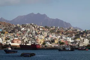 Docked Prints: Mindelo Bay, Saint Vincent, Cape Verde