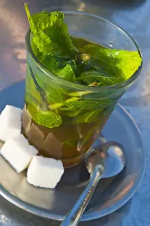 Beverage Prints: Mint tea, Marrakech, Morocco, North Africa, Africa