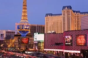 Images Dated 15th February 2010: Miracle Mile Shops and Paris Casino, Las Vegas, Nevada, United States of America