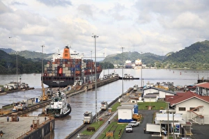Freight Prints: Miraflores Locks, Panama Canal, Panama, Central America