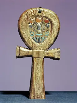 Egyptian Prints: Mirror case in the form of an ankh
