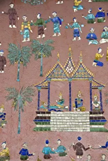 Mirror Prints: Mirror mosaics, Reclining Buddha Shrine (Red Chapel)