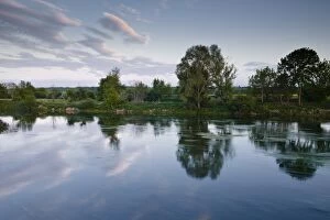 Images Dated 21st April 2011: An almost mirror reflection in the River Cher near Villefranche-sur-Cher, Centre, France, Europe