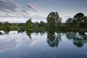 River Cher Prints: An almost mirror reflection in the River Cher near Villefranche-sur-Cher