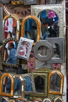 Images Dated 18th November 2009: Mirrors for sale in the souk, Marrakech (Marrakesh), Morocco, North Africa, Africa