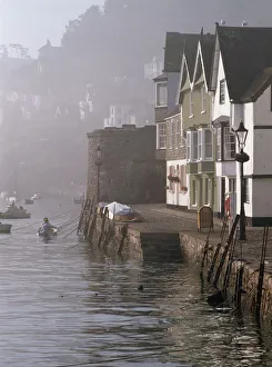 Misty Prints: Misty morning at Dartmouth harbour, Devon, England, United Kingdom, Europe