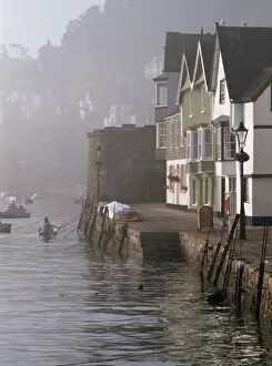Mis ty morning at Dartmouth harbour, Devon, England, United Kingdom, Europe