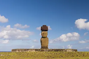 Moai heads of Easter Island, Rapa Nui National Park, UNESCO World Heritage Site