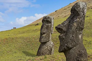 Moai heads of Easter Island, Rapa Nui National Park, UNESCO World Heritage Site