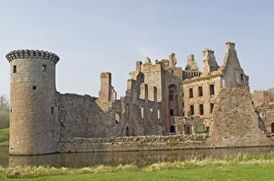 Moated medieval stronghold of Caerlaverock Castle