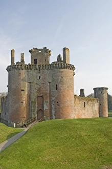 Moated medieval stronghold of Caerlaverock Castle