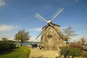 Model of Beebe windmill, Sag Harbor, The Hamptons, Long Island, New York State