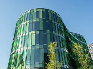 Sweden Prints: Modern architecture with the green Glass Vase, Malmo, Sweden, Scandinavia, Europe