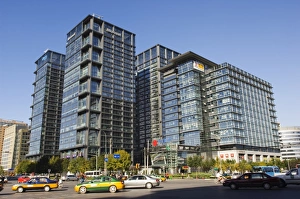 Images Dated 31st October 2007: Modern architecture and Microsoft Building at Tsinghua Scientific Park in Wudaokou area