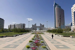 Astana Prints: Modern architecture near the Bayterek Tower, Astana, Kazakhstan, Central Asia