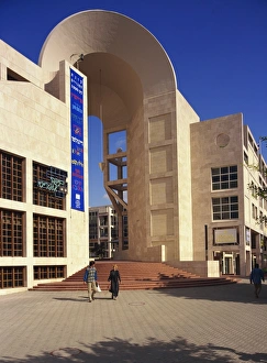 Tel Aviv Prints: Modern building of the porch of the Opera House in Tel Aviv, Israel, Middle East