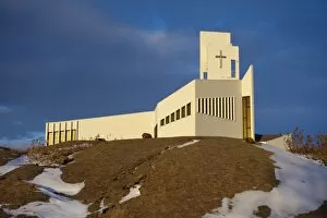 Modern church at Egilsstadir, East Fjords area, Iceland, Polar Regions