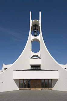 Images Dated 12th June 2009: Very modern church, Stykkisholmur, Iceland, Polar Regions
