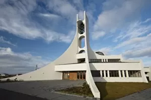 Modern church at Stykkisholmur, Snaefellsnes Peninsula, Breidafjordur, West Iceland