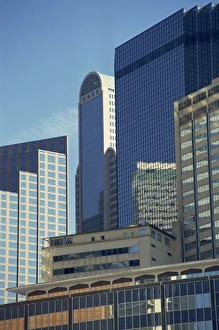 Dallas Prints: Modern glass buildings in Dallas