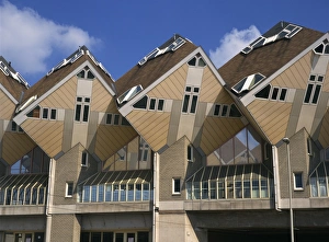 Netherland Prints: Modern Kijk-Kubus houses in Rotterdam