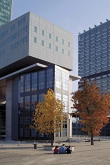 Office Block Prints: Modern office blocks, Euralille, Lille, Flanders, Nord, France, Europe