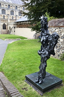Norwich Prints: Modern sculpture in Cathedral Upper Close