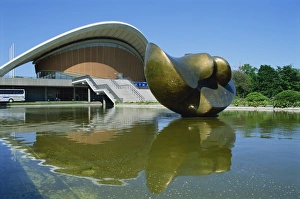 Modern sculpture in pool at the Congress Hall in Berlin