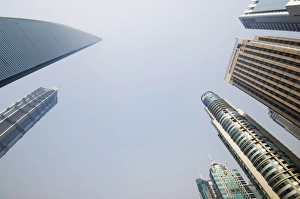 Images Dated 5th January 2008: Modern skyscrapers and mainland Chinas highest building, the International Finance Center in