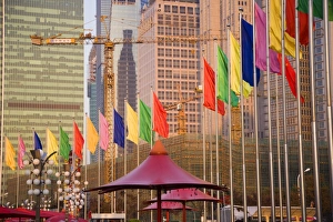 Images Dated 2nd November 2007: Modern skyscrapers and new construction in the Lujiazui financial district of Pudong