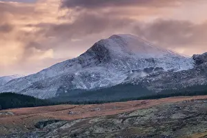 Chill Prints: Moel Hebog at sunset in winter