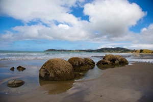 Boulder Prints: Moeraki Boulders, Koekohe Beach, Otago, South Island, New Zealand, Pacific