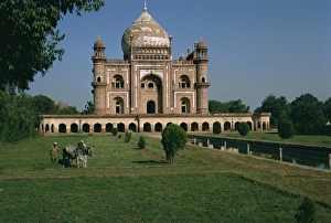 Mughal Prints: Moghul tomb dating from the 18th century, Delhi, India, Asia