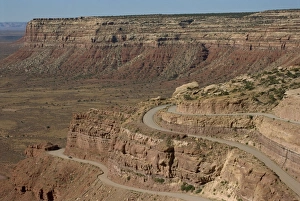 Roads Prints: The Mokee Dugway road descends from Cedar Mesa