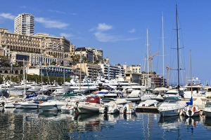 Wealth Prints: Monaco harbour, Monaco, Mediterranean, Europe