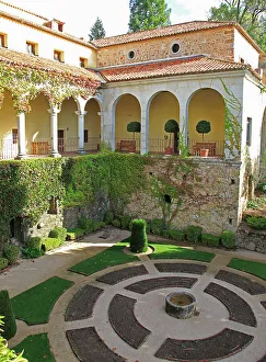 Geometric Prints: Monasterio de Yuste, Monastery at Cuacos de Yuste, La Vera, Extremadura, Spain, Europe