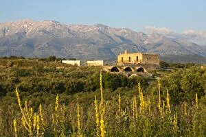 Images Dated 29th April 2008: Monastery of Ayios Ioannis Theologos and White Mountains in spring, Aptera, Chania region, Crete