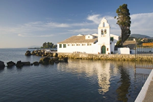 Monasteries Prints: The Monastery of Panagia Vlacherna reflected in water