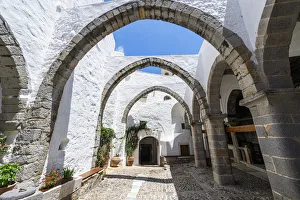Monasteries Prints: Monastery of Saint John the Theologian, UNESCO World Heritage Site, Chora, Patmos