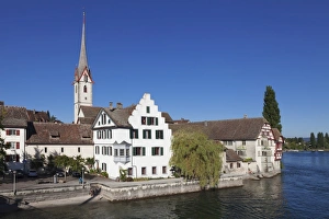 River Rhine Prints: Monastery of St. Georgen, Stein am Rhein, Canton Schaffhausen, Switzerland, Europe