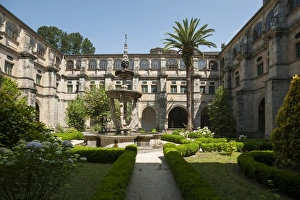 Samos Prints: Monastery of St. Julian of Samos, Samos, Lugo, Galicia, Spain, Europe