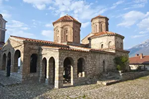 Local Landmarks Prints: Monastery of St. Naum at Lake Ohrid, UNESCO World Heritage Site, Macedonia, Europe